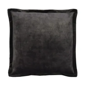 Essential Plush Velvet Cushion - Dark Grey by Darcy & Duke, a Cushions, Decorative Pillows for sale on Style Sourcebook