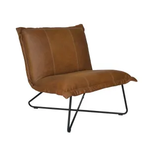 Xander Occasional Chair - Cognac Leather by Darcy & Duke, a Chairs for sale on Style Sourcebook