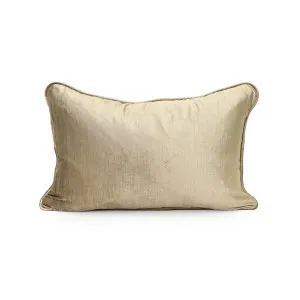 Coco Piped Velvet Lumbar Cushion - Vintage Gold by Darcy & Duke, a Cushions, Decorative Pillows for sale on Style Sourcebook