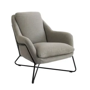 Tribeca Armchair - Grey with Matte Black Frame by Darcy & Duke, a Chairs for sale on Style Sourcebook