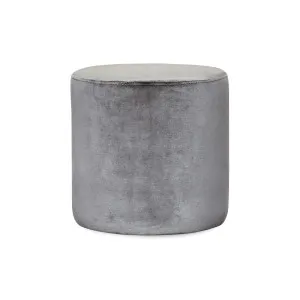 Soho Velvet Ottoman Small - Grey by Darcy & Duke, a Ottomans for sale on Style Sourcebook
