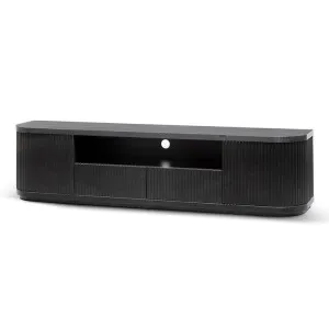 Ex Display - Elino 2m Veneer Top Entertainment TV Unit - Full Black by Interior Secrets - AfterPay Available by Interior Secrets, a Entertainment Units & TV Stands for sale on Style Sourcebook