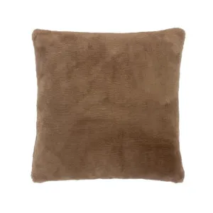 Bambury Frida Faux Fur Mocha 50x50cm Cushion by null, a Cushions, Decorative Pillows for sale on Style Sourcebook