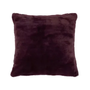 Bambury Frida Faux Fur Plum 50x50cm Cushion by null, a Cushions, Decorative Pillows for sale on Style Sourcebook
