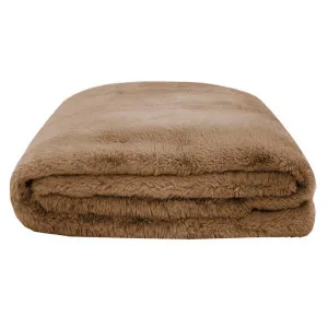 Bambury Frida Faux Fur Mocha Throw by null, a Throws for sale on Style Sourcebook