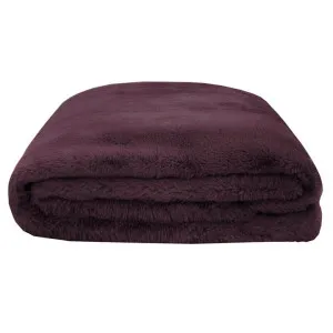 Bambury Frida Faux Fur Plum Throw by null, a Throws for sale on Style Sourcebook