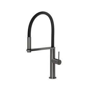 Blix Flexible Hose Sink Mixer 210 Round Brushed Carbon by PHOENIX, a Kitchen Taps & Mixers for sale on Style Sourcebook