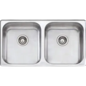 Nu-Petite Double Bowl Undermount Sink Nth | Made From Stainless Steel By Oliveri by Oliveri, a Kitchen Sinks for sale on Style Sourcebook