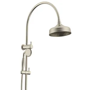 Eternal Gooseneck Twin Shower Set Nickel In Brushed Nickel By ADP by ADP, a Showers for sale on Style Sourcebook