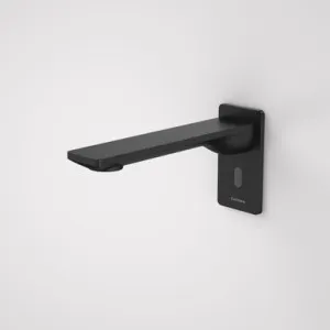 Urbane II Sensor 180mm Wall Outlet | Made From Brass In Matte Black By Caroma by Caroma, a Bathroom Taps & Mixers for sale on Style Sourcebook