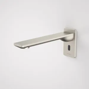 Urbane II Sensor 220mm Wall Outlet Brushed Nickel | Made From Brass In Brushed Brass By Caroma by Caroma, a Bathroom Taps & Mixers for sale on Style Sourcebook