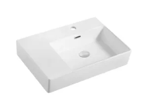 Munich Wall Hung Basin With Left Hand Shelf | Made From Vitreous China In White By Oliveri by Oliveri, a Basins for sale on Style Sourcebook