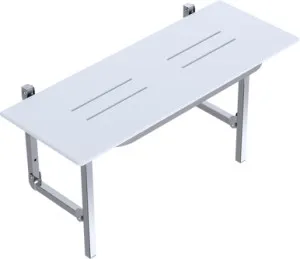 Care Folding Shower Seat 960 X 400mm Polished | Made From Stainless Steel In Polished Stainless Steel By Raymor by Raymor, a Towel Rails for sale on Style Sourcebook