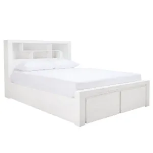 Hobart Bookend Storage Bed Frame White by James Lane, a Beds & Bed Frames for sale on Style Sourcebook