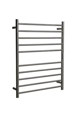 Towel Rail Heated Flat Round 700X900 Brushed Nickel by Hotwire, a Towel Rails for sale on Style Sourcebook