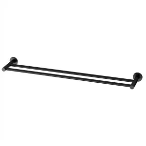 Radii Round Towel Rail Double 800 Matte Black by PHOENIX, a Towel Rails for sale on Style Sourcebook