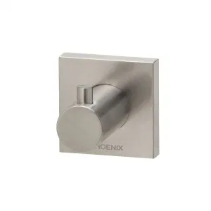 Radii Square Robe Hook Brushed Nickel by PHOENIX, a Shelves & Hooks for sale on Style Sourcebook