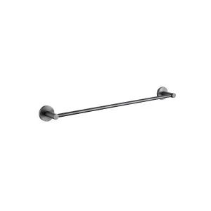 Misha Single Towel Rail 750  Brushed Gun Metal by BEAUMONTS, a Towel Rails for sale on Style Sourcebook
