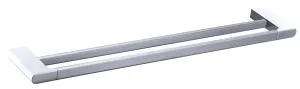 Jaya Towel Rail Double 800 Chrome/White by Ikon, a Towel Rails for sale on Style Sourcebook