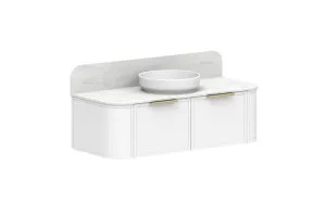 Flo 1200 Centre Bowl Vanity, Ultra White by ADP, a Vanities for sale on Style Sourcebook