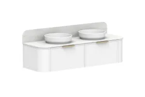 Flo 1500 Double Bowl Vanity, Ultra White by ADP, a Vanities for sale on Style Sourcebook