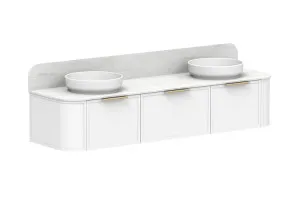 Flo 1800 Double Bowl Vanity, Ultra White by ADP, a Vanities for sale on Style Sourcebook