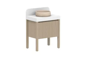 Harper 750 Centre Bowl Vanity, With Legs, Coastal Oak by ADP, a Vanities for sale on Style Sourcebook