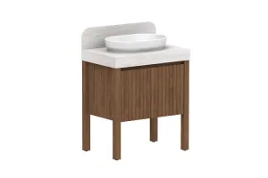 Harper 750 Centre Bowl Vanity, With Legs, Florentine Walnut by ADP, a Vanities for sale on Style Sourcebook