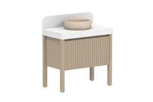 Harper 900 Centre Bowl Vanity, With Legs, Coastal Oak by ADP, a Vanities for sale on Style Sourcebook