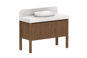 Harper 1200 Centre Bowl Vanity, With Legs, Florentine Walnut by ADP, a Vanities for sale on Style Sourcebook