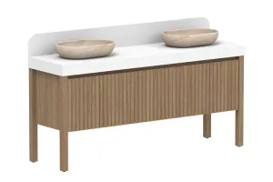 Harper 1800 Double Bowl Vanity, With Legs, Prime Oak by ADP, a Vanities for sale on Style Sourcebook