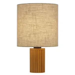 Inwood Wood Base Table Lamp by Telbix, a Table & Bedside Lamps for sale on Style Sourcebook