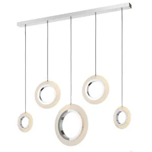 Luna 5 Ring LED Bar Pendant Light, CCT by Telbix, a Pendant Lighting for sale on Style Sourcebook