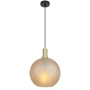 Patino Glass & Iron Pendant Light, Medium, Amber by Telbix, a Pendant Lighting for sale on Style Sourcebook