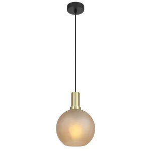 Patino Glass & Iron Pendant Light, Small, Amber by Telbix, a Pendant Lighting for sale on Style Sourcebook