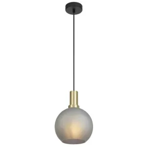 Patino Glass & Iron Pendant Light, Small, Smoke by Telbix, a Pendant Lighting for sale on Style Sourcebook