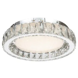 Zayla Metal & Glass LED Flush Mount Ceiling Light, Small, Chrome by Telbix, a Spotlights for sale on Style Sourcebook