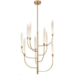 Archer Iron & Glass LED Chandelier, 9 Light by Telbix, a Chandeliers for sale on Style Sourcebook