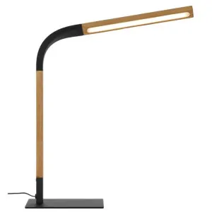 Dumas Wood & Iron LED Desk Lamp, Black by Telbix, a Desk Lamps for sale on Style Sourcebook