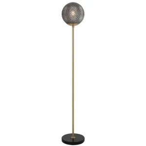 Elwick Floor Lamp, Black / Smoke by Telbix, a Floor Lamps for sale on Style Sourcebook