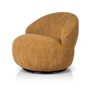 Isla Swivel Fabric Lounge Chair - Ginger Brown by Interior Secrets - AfterPay Available by Interior Secrets, a Chairs for sale on Style Sourcebook