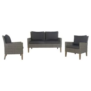 Gheorghe 3 Piece Wicker Outdoor Sofa Set, 2+1+1 Seater by Dodicci, a Outdoor Sofas for sale on Style Sourcebook