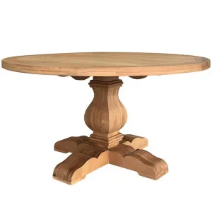 Rimini Oak Timber Round Pedestal Dining Table, 120cm, Natural Oak by Manoir Chene, a Dining Tables for sale on Style Sourcebook