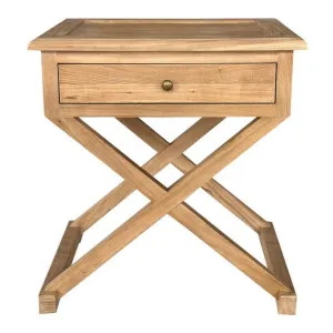 Levi Reclaimed Elm Timber Side Table, Natural by Manoir Chene, a Side Table for sale on Style Sourcebook