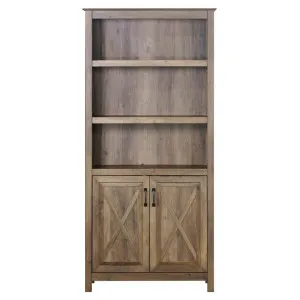 Nacy Farmhouse 2 Door Bookcase, Rustic Oak by Modish, a Bookshelves for sale on Style Sourcebook