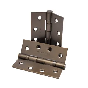 Aged Brass Ball Bearing Hinge (Pair) 100mm x 75mm by Manovella, a Door Hardware for sale on Style Sourcebook