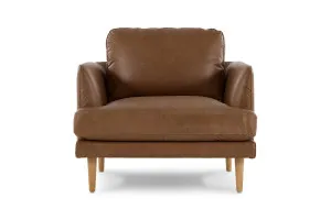 Alice Leather Modern Armchair, Phoenix Brown, by Lounge Lovers by Lounge Lovers, a Chairs for sale on Style Sourcebook