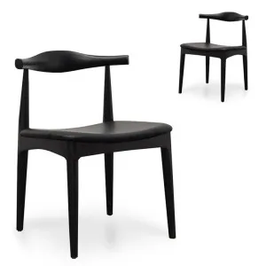 Set of 2 - Henrik Dining Chair - Full Black by Interior Secrets - AfterPay Available by Interior Secrets, a Dining Chairs for sale on Style Sourcebook