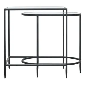 Felix Nest of Tables in Powdercoated Iron / Glass by OzDesignFurniture, a Side Table for sale on Style Sourcebook