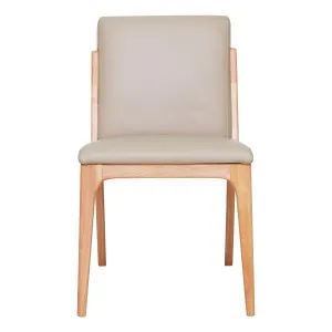 Jensen Dining Chair in Leather Light Mocha by OzDesignFurniture, a Dining Chairs for sale on Style Sourcebook